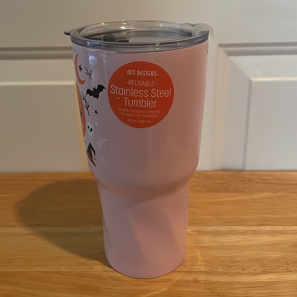 Halloween Insulated Tumbler-Hot/Cold-30 oz-Boo To You Ghosts/Pumpkins-NWT - Picture 4 of 17